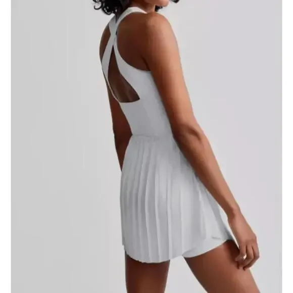 Varley Carina Dress Light Gray Women's Sizw Lrg NWT - Picture 3 of 14